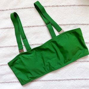🏝️*NWOT* Green Adjustable Straps Bikini Swim Top